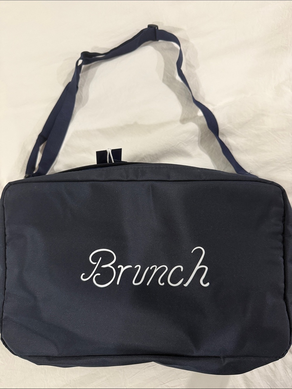 Brunch Navy Messenger Bag for Men with Adjustable Shoulder Strap